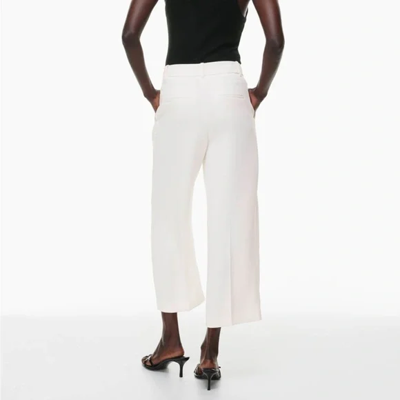 Aritzia Wilfred Effortless Cropped Pants in light birch size 4 - Picture 4 of 7